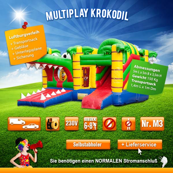 Multiplay Krokodil mieten