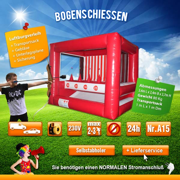 Bogenschießen - aufblasbares Riesenspiel mieten